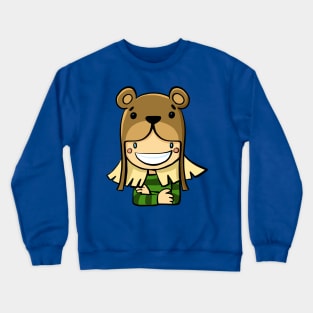 girl in a bear hat Crewneck Sweatshirt